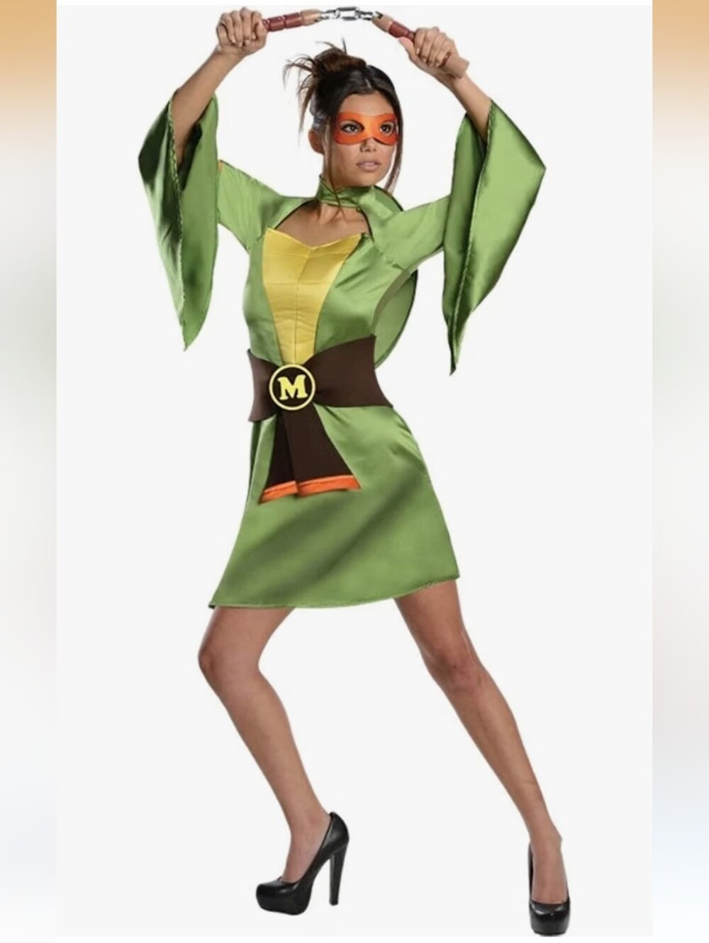 Brand New Rubies womens Teenage Mutant Ninja Turtles Michelangelo Costume Small